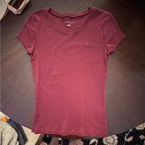 Tommy Hilfiger Burgundy Tee 100% Cotton